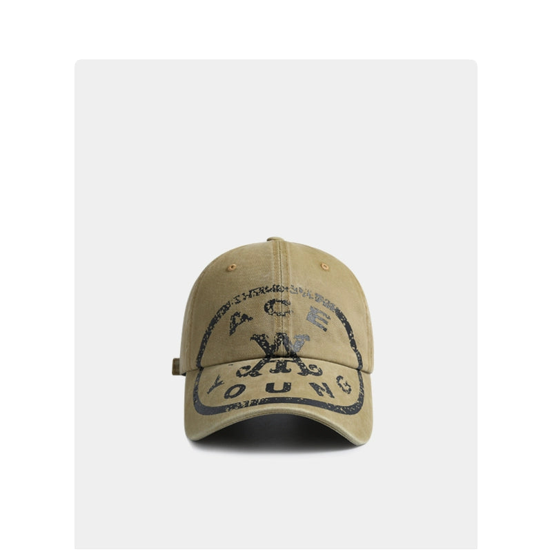 Ace Young Crack Printed Baseball Cap