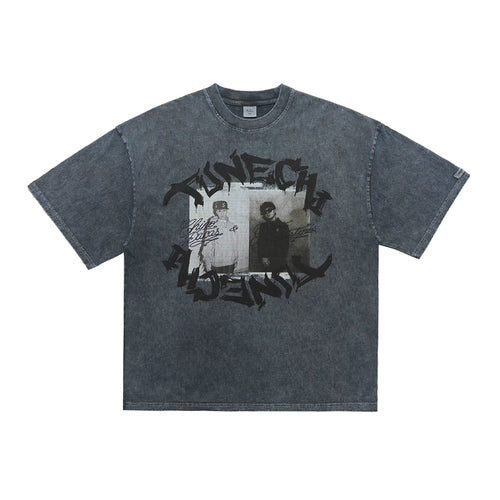 Tunech Printed Heavy Washed T-Shirt