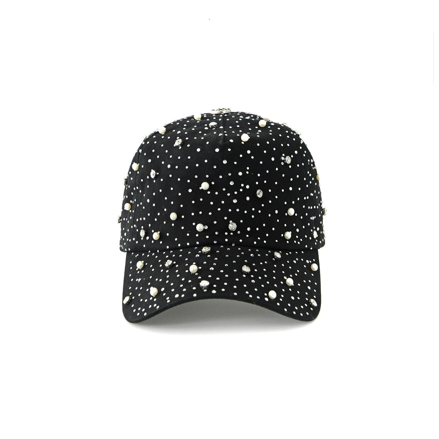 PREMIUM PEARL AND RHINESTONES BASEBALL CAP