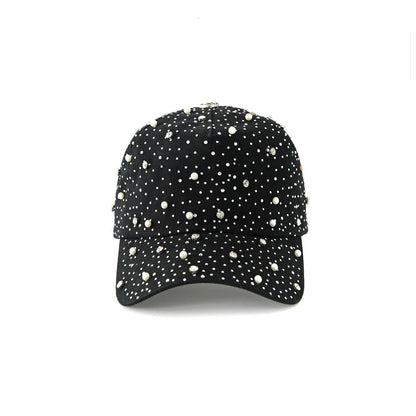PREMIUM PEARL AND RHINESTONES BASEBALL CAP