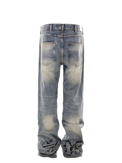Untold Graffiti Anime Straight-Leg Jeans