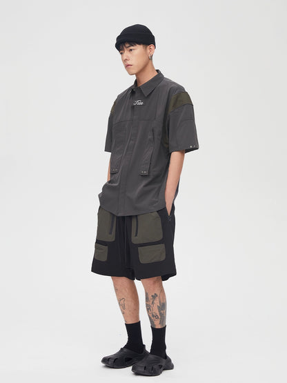F2Centre Short-Sleeve Patchwork Shirt