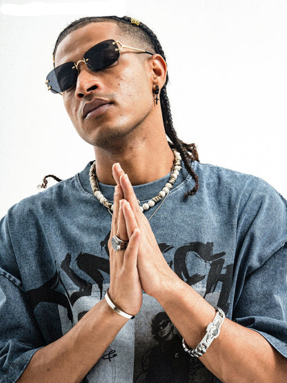 Tunech Printed Heavy Washed T-Shirt