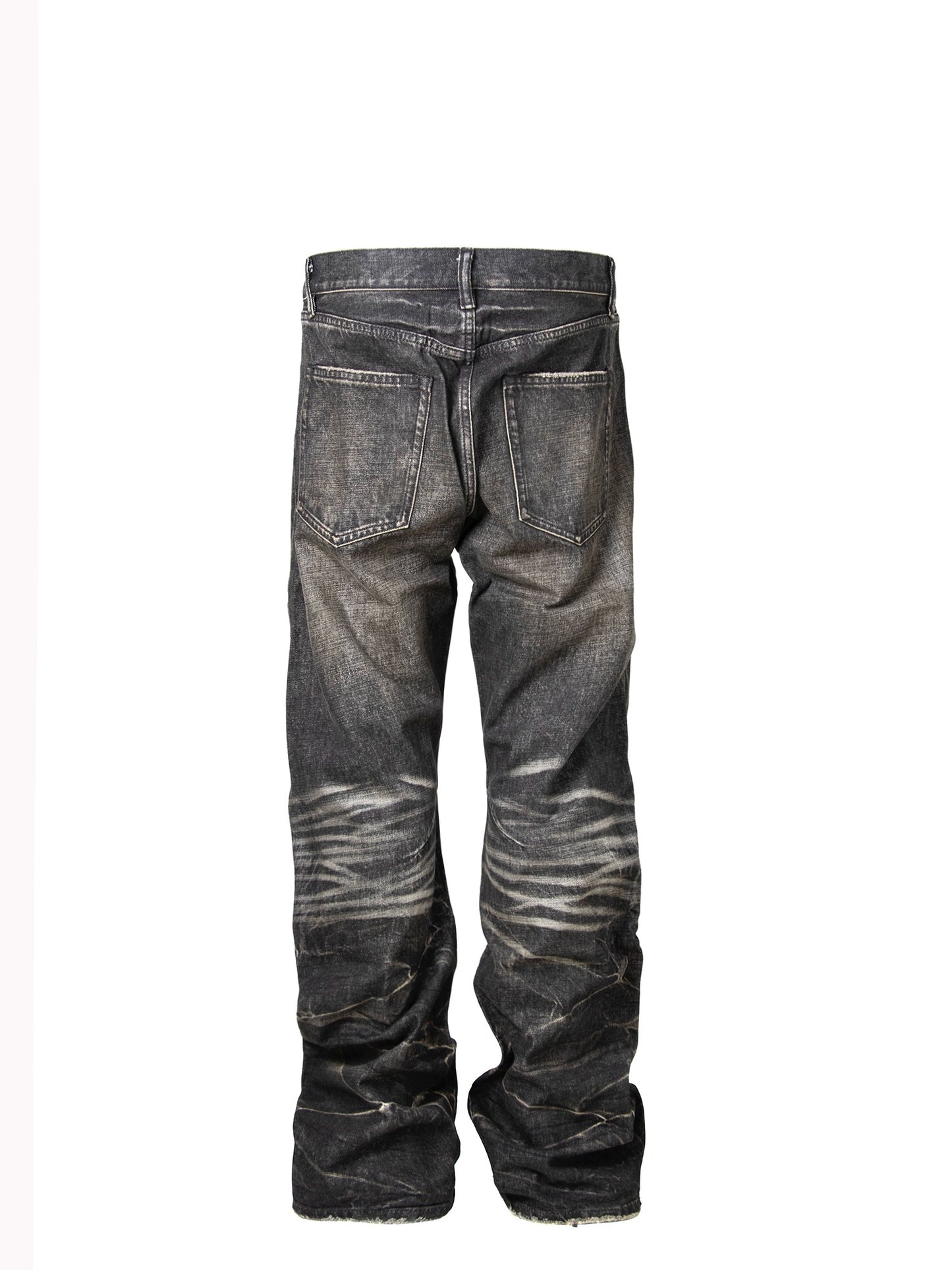 Untold Heavy Washed Distressed Straight Jeans