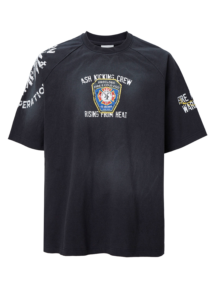 Washed Gradient Distressed Tee