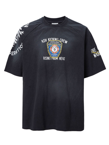 Washed Gradient Distressed Tee