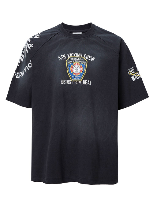 Washed Gradient Distressed Tee