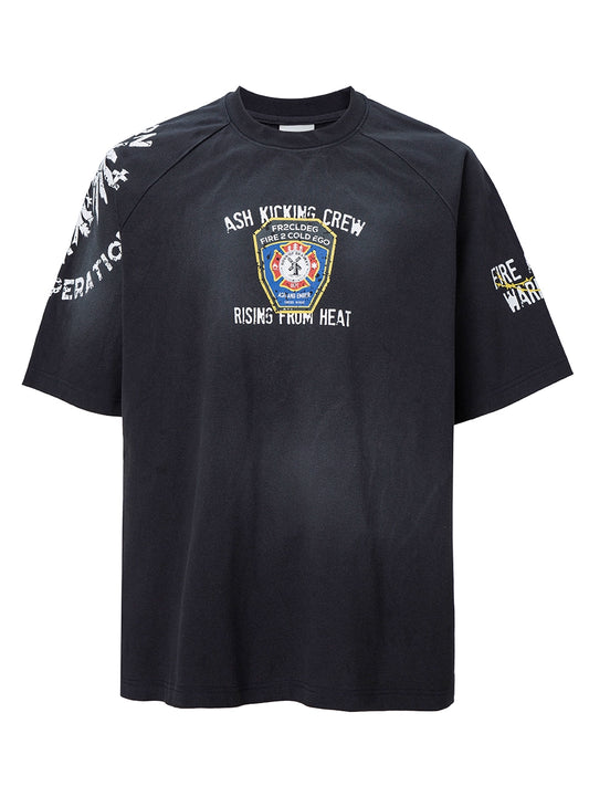 Washed Gradient Distressed Tee