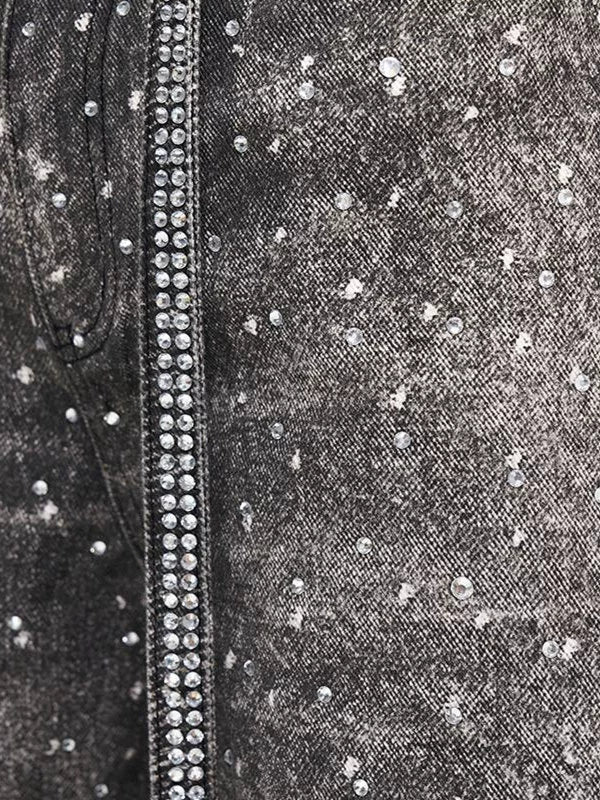 Untold Diamond Washed Distressed Straight Jeans