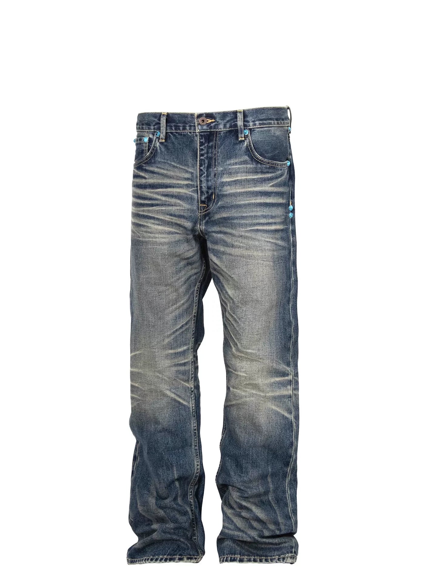 Untold Rhinestone Crepe Straight-Leg Jeans