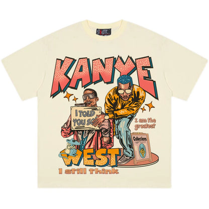 Premium Kanye West Cartoon Print T-Shirt