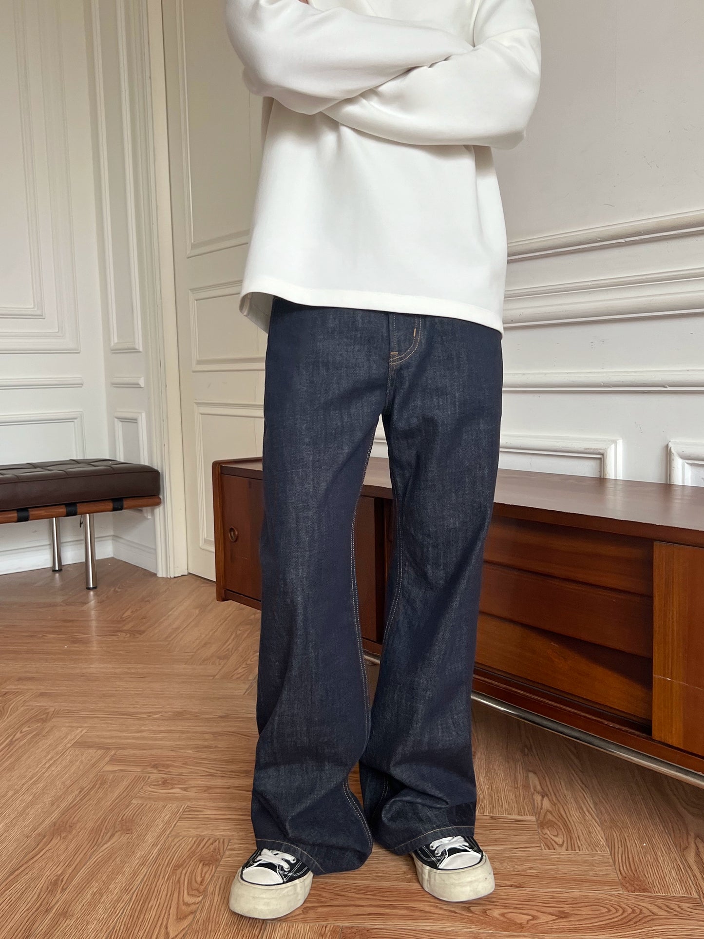 Untold Japanese Loose Straight Denim Jeans