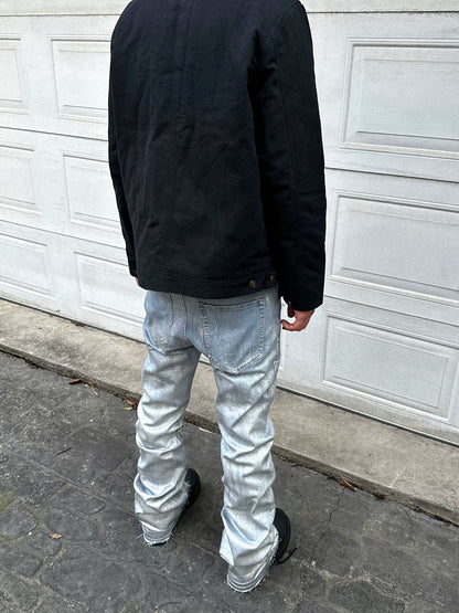 Untold Silver Brush Painted Bootcut Jeans