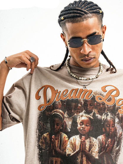 Dream Boy Printed Washed T-Shirt