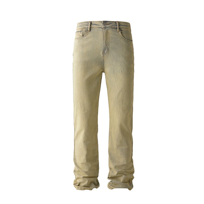 Untold Mud Yellow Bootcut Jeans