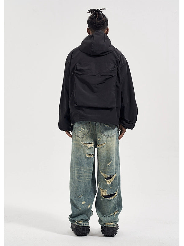 UNTLD Destroyed Double-Layer Dad Jeans