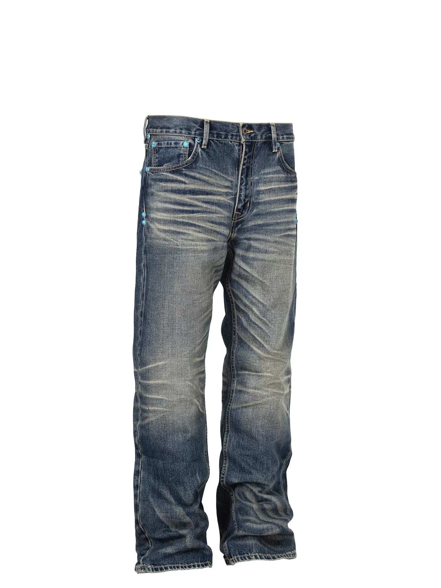 Untold Rhinestone Crepe Straight-Leg Jeans