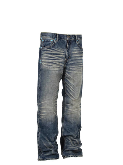 Untold Rhinestone Crepe Straight-Leg Jeans