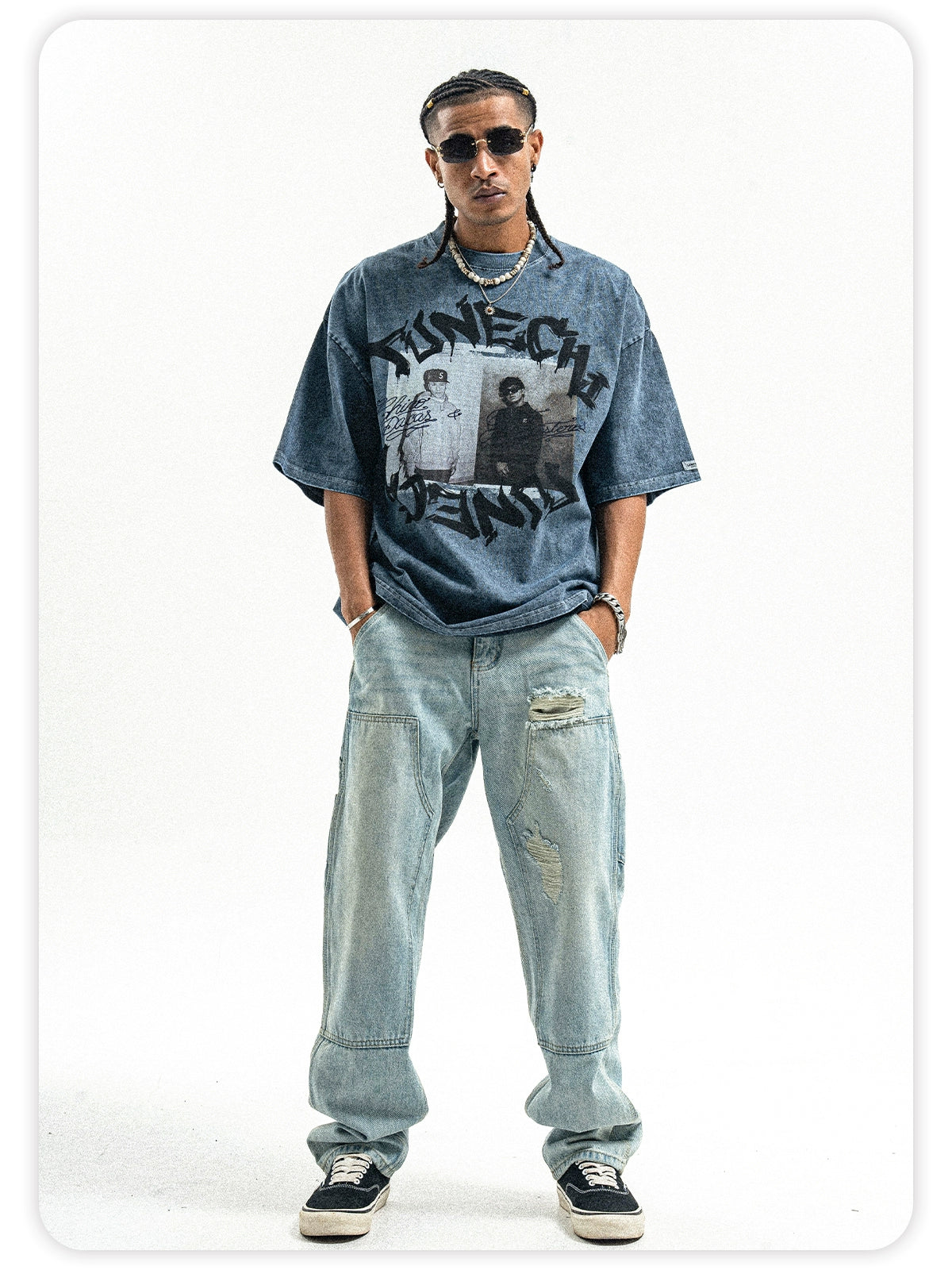 Tunech Printed Heavy Washed T-Shirt