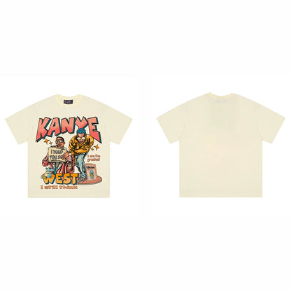 Premium Kanye West Cartoon Print T-Shirt