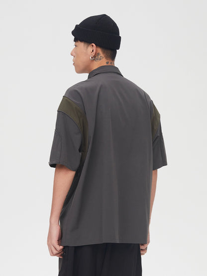 F2Centre Short-Sleeve Patchwork Shirt