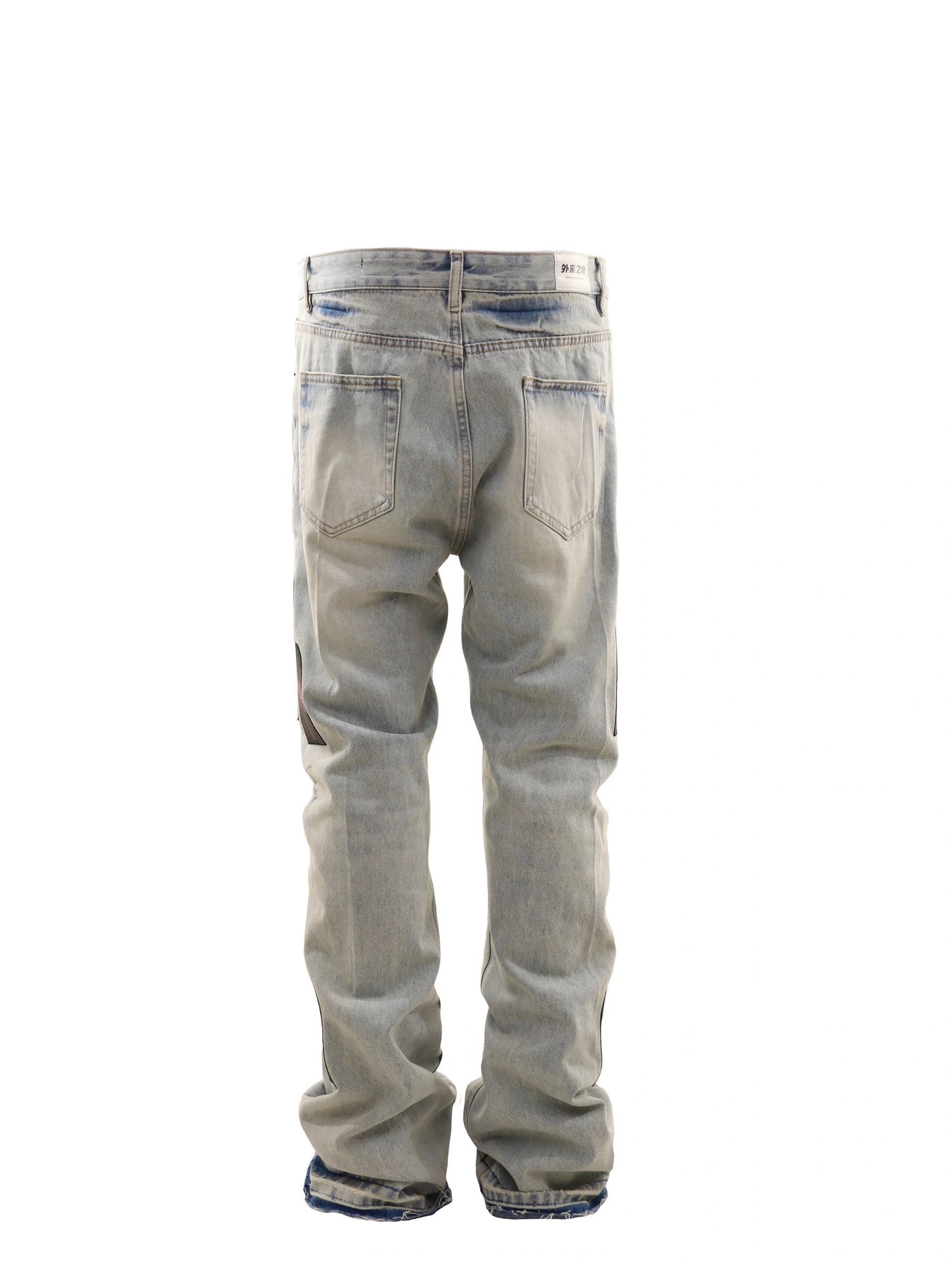 Untold Fireworks Embroidered Distressed Jeans