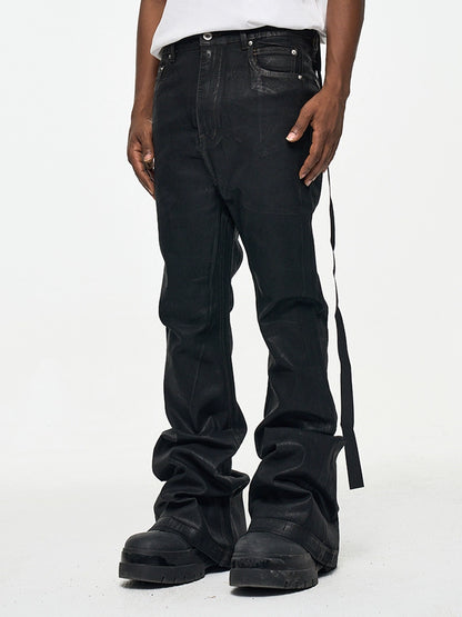 Micro Elastic Unwaxed Flare Pants
