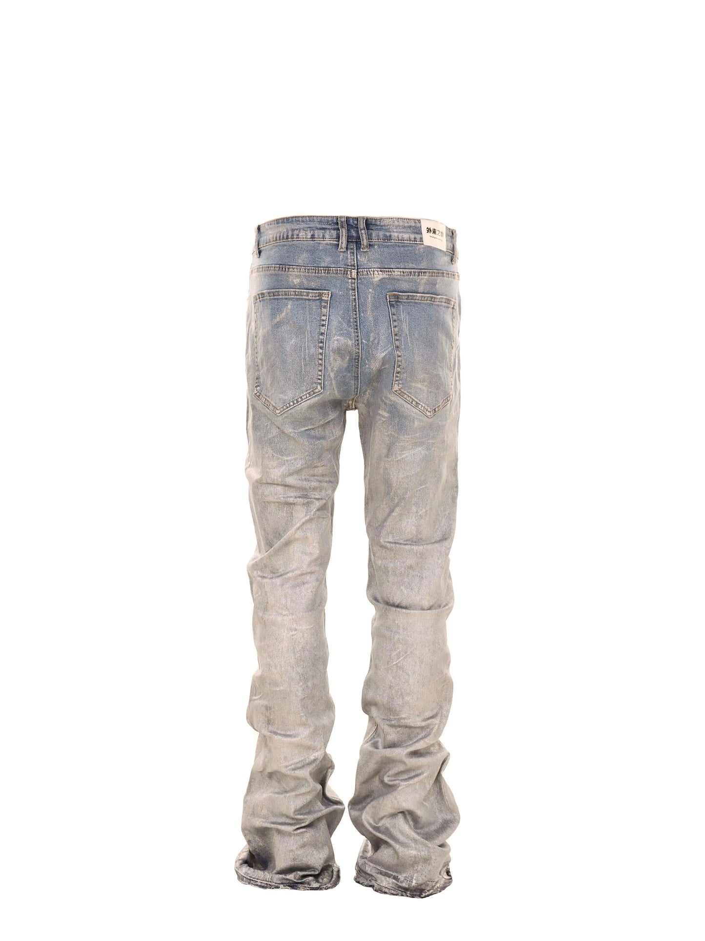 Untold Silver Brush Painted Bootcut Jeans