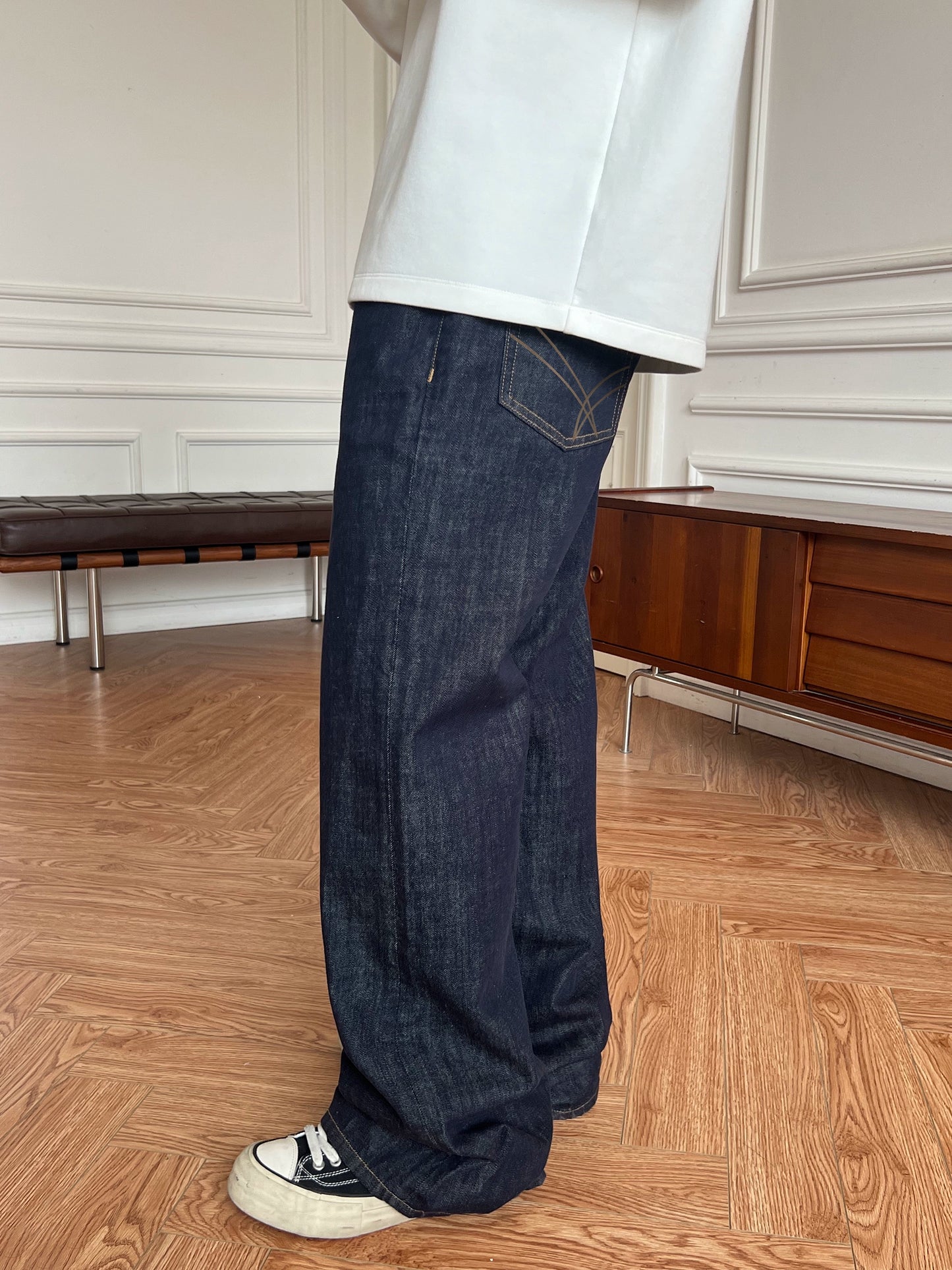 Untold Japanese Loose Straight Denim Jeans