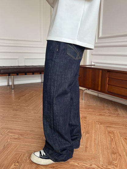 Untold Japanese Loose Straight Denim Jeans