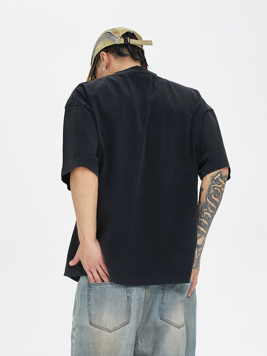 Heavy Washed Vintage Black T-Shirt