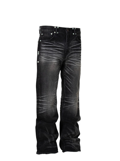 Untold Crepe Rhinestone Straight-Leg Jeans