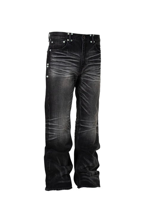 Untold Crepe Rhinestone Straight-Leg Jeans