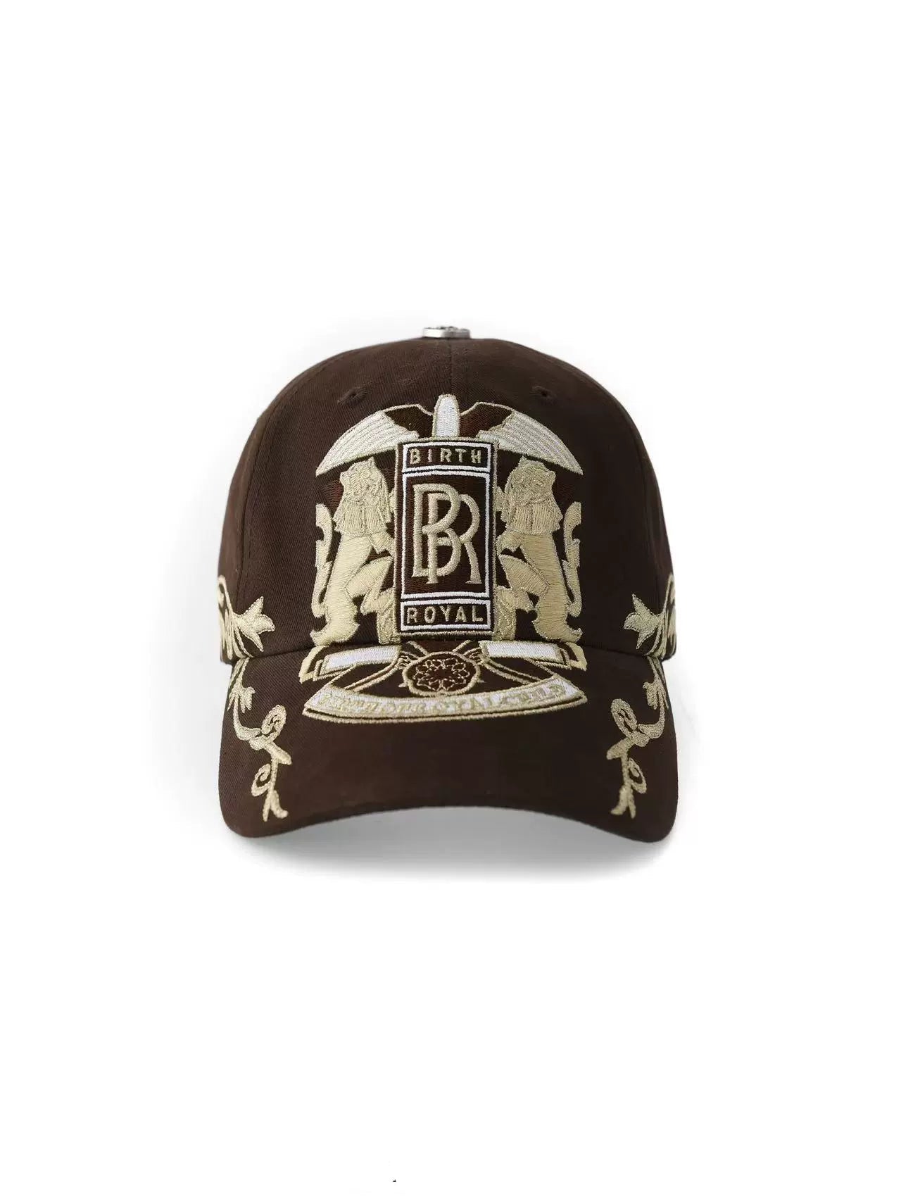 Double Lion Vine Embroidered Cap