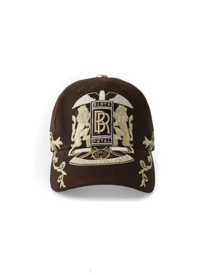 Double Lion Vine Embroidered Cap