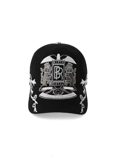 Double Lion Vine Embroidered Cap