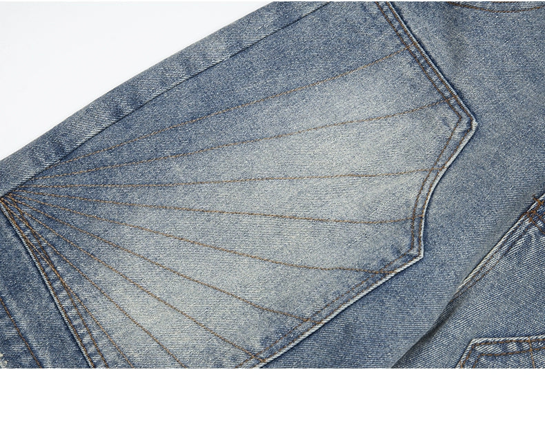 Western Distressed Denim Shorts