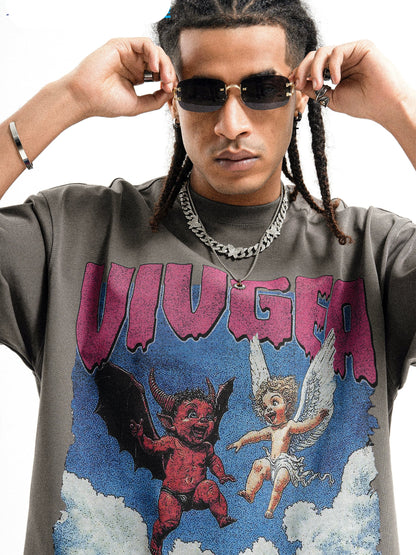 Two Baby Angels Printed T-Shirt