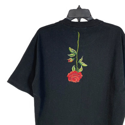 Untld Rabbit Rose Embroidered Loose T-Shirt