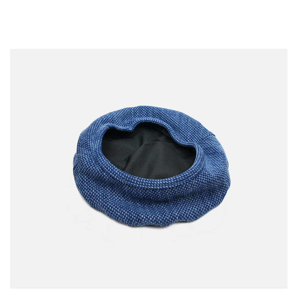 VERSATILE UNISEX  DENIM DISTRESSED BERET
