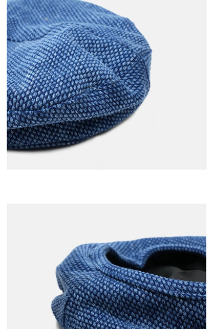 VERSATILE UNISEX  DENIM DISTRESSED BERET