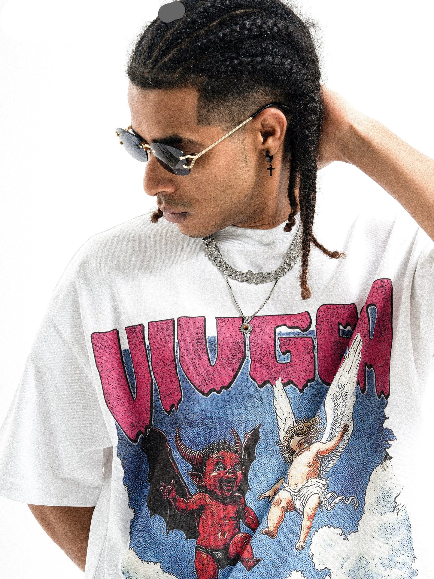 Two Baby Angels Printed T-Shirt