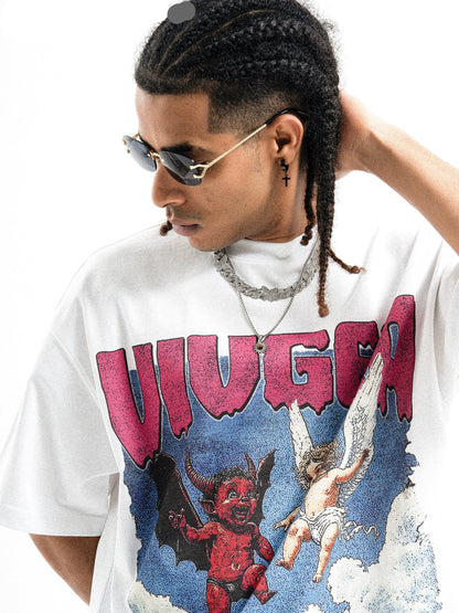 Two Baby Angels Printed T-Shirt