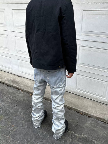 Untold Silver Brush Painted Bootcut Jeans