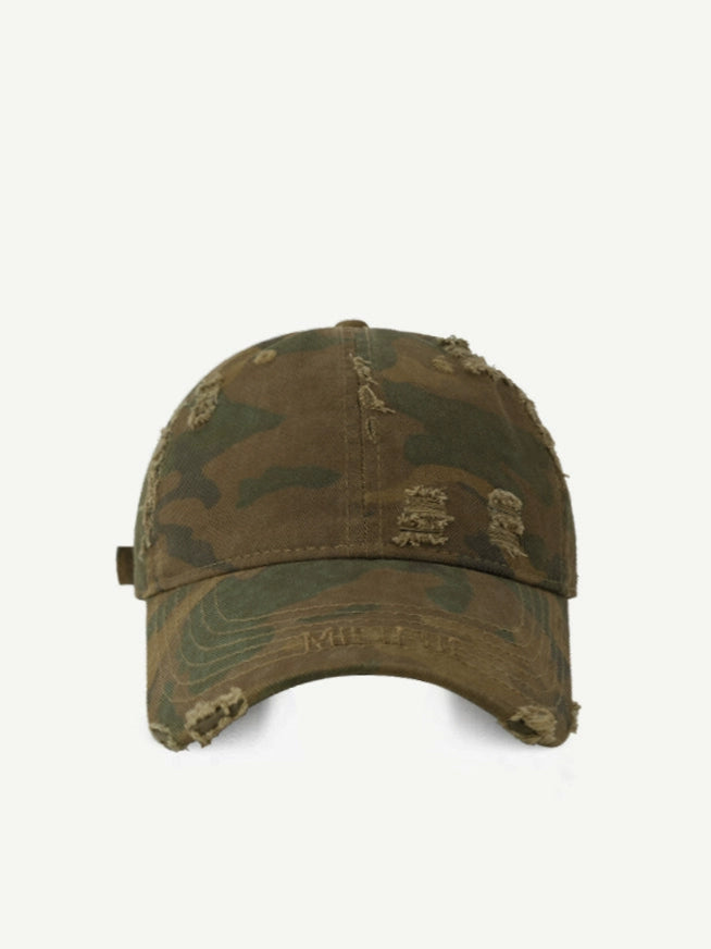 Distressed Military Style Cap