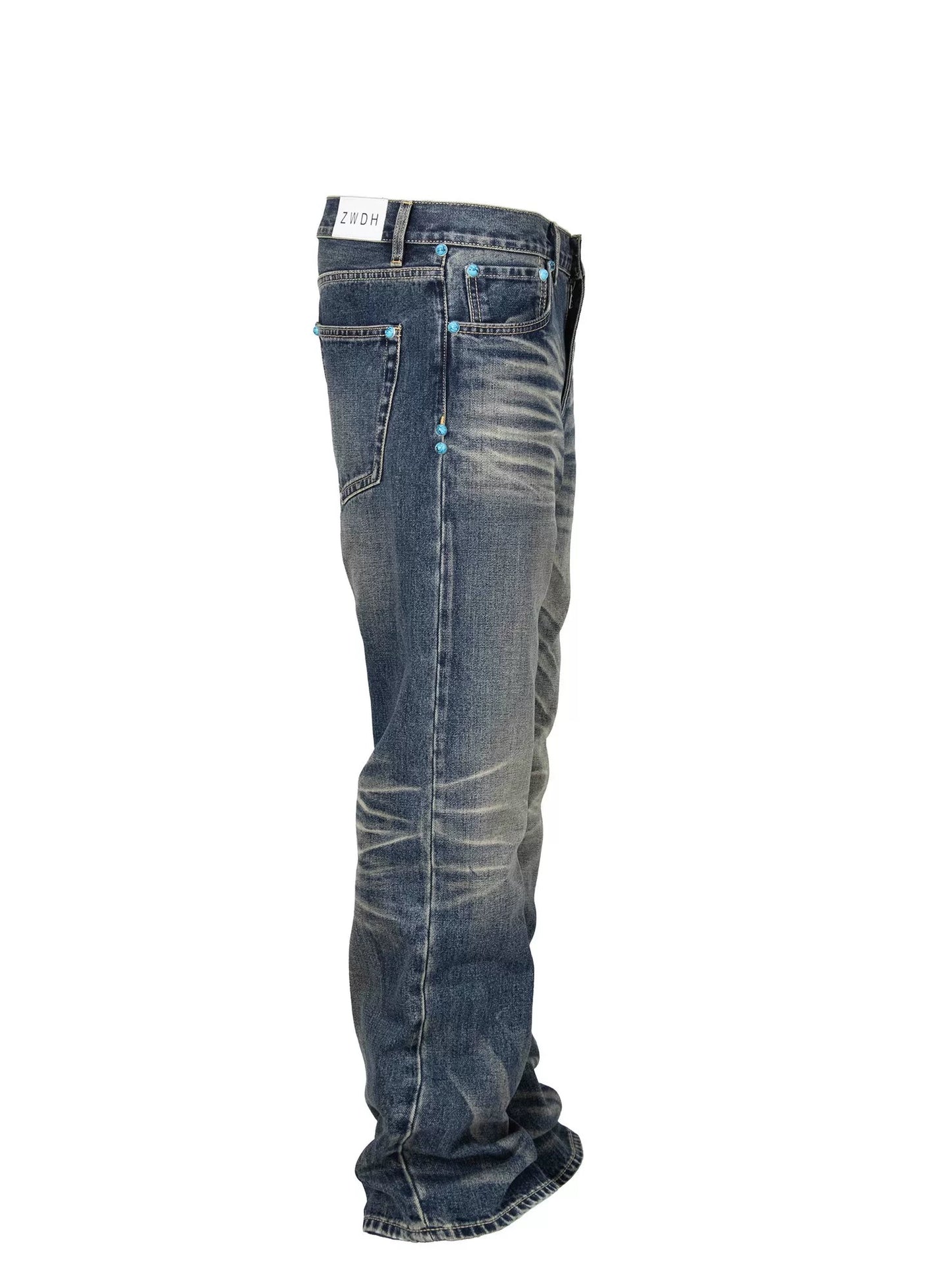 Untold Rhinestone Crepe Straight-Leg Jeans