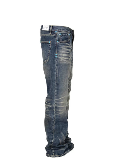 Untold Rhinestone Crepe Straight-Leg Jeans
