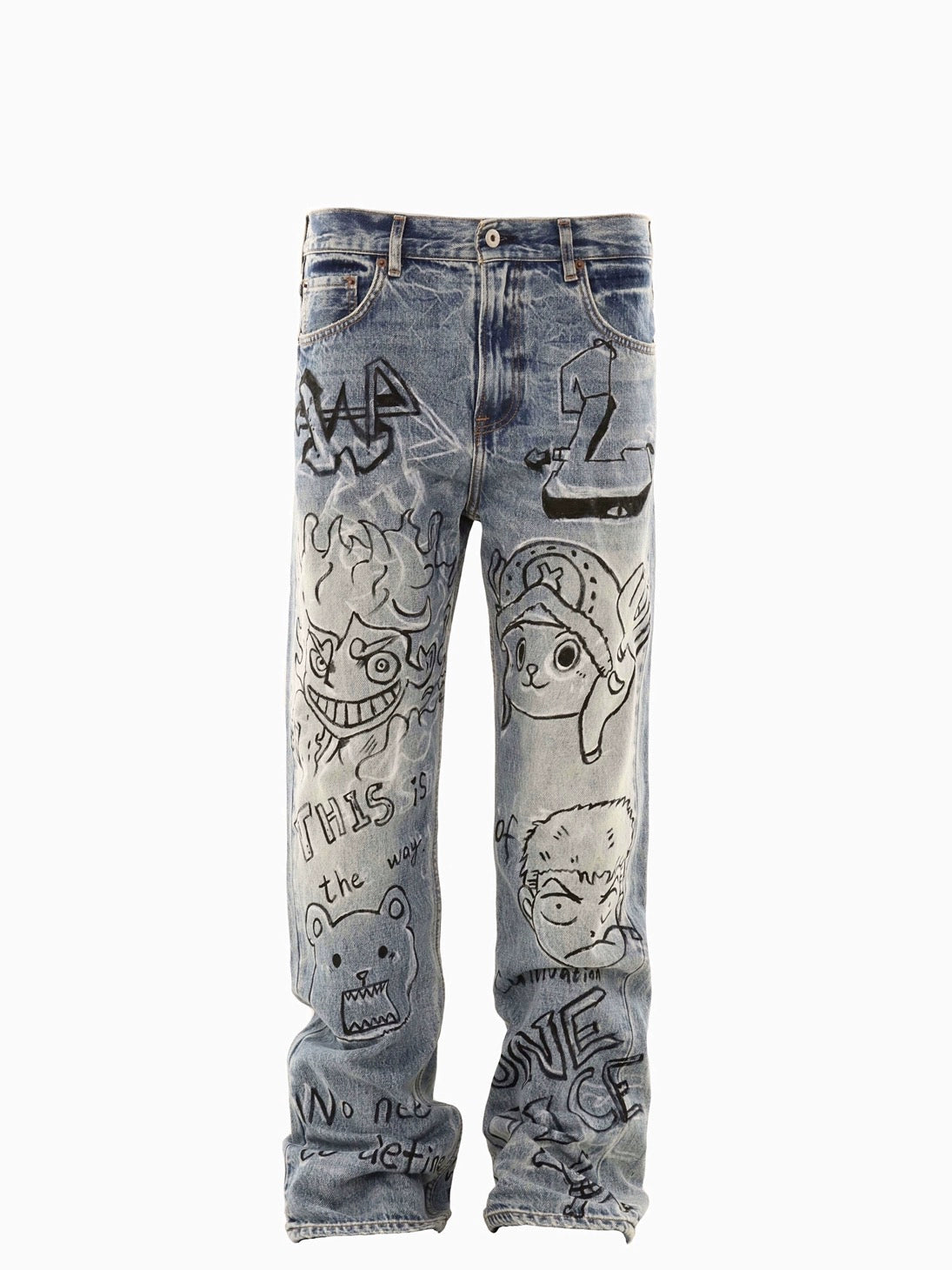 Untold Graffiti Anime Straight-Leg Jeans