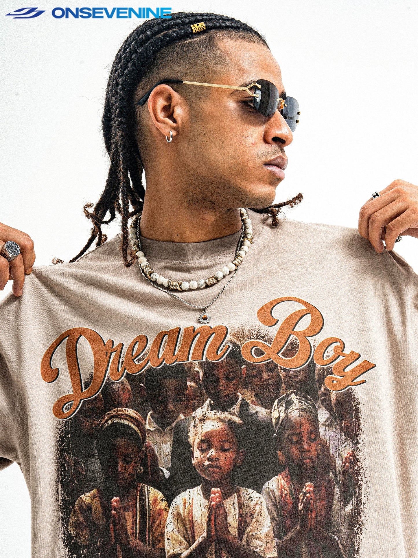 Dream Boy Printed Washed T-Shirt