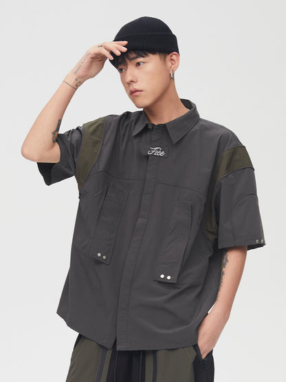 F2Centre Short-Sleeve Patchwork Shirt